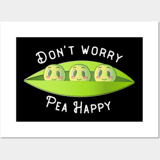 Pea Happy | Vegan Vegetarian Plant Based Animal Welfare Posters and Art